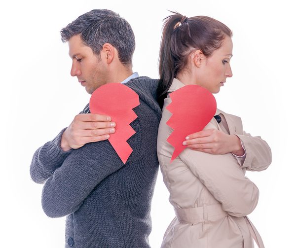divorced separating couple