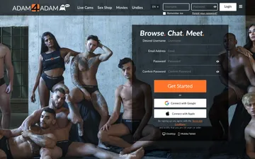Screenshot of the Adam4Adam website