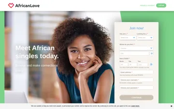 Screenshot of the AfricanLove website