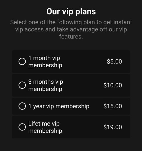 Screenshot of the ElloChat prices