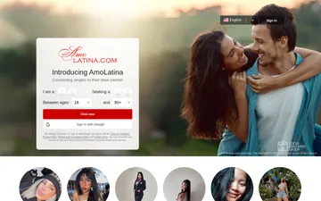 Screenshot of the AmoLatina website