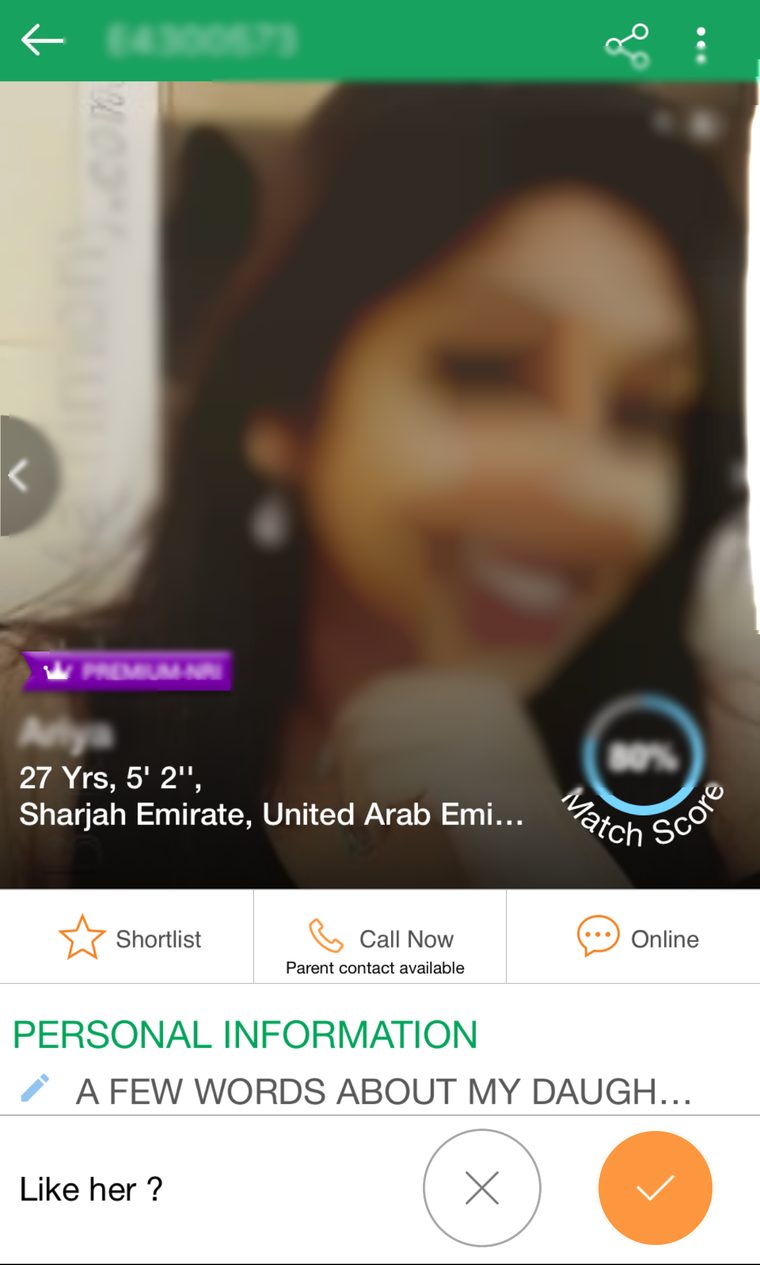 Bharat Matrimony Like Or Not Profile