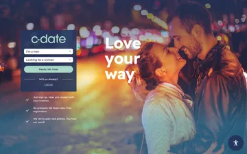 Screenshot of the C-Date website