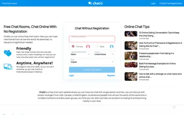 Screenshot of the Chatib website