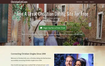 Screenshot of the ChristianCafe website