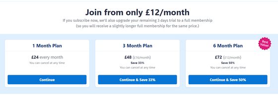 Screenshot of the Christian Connection prices