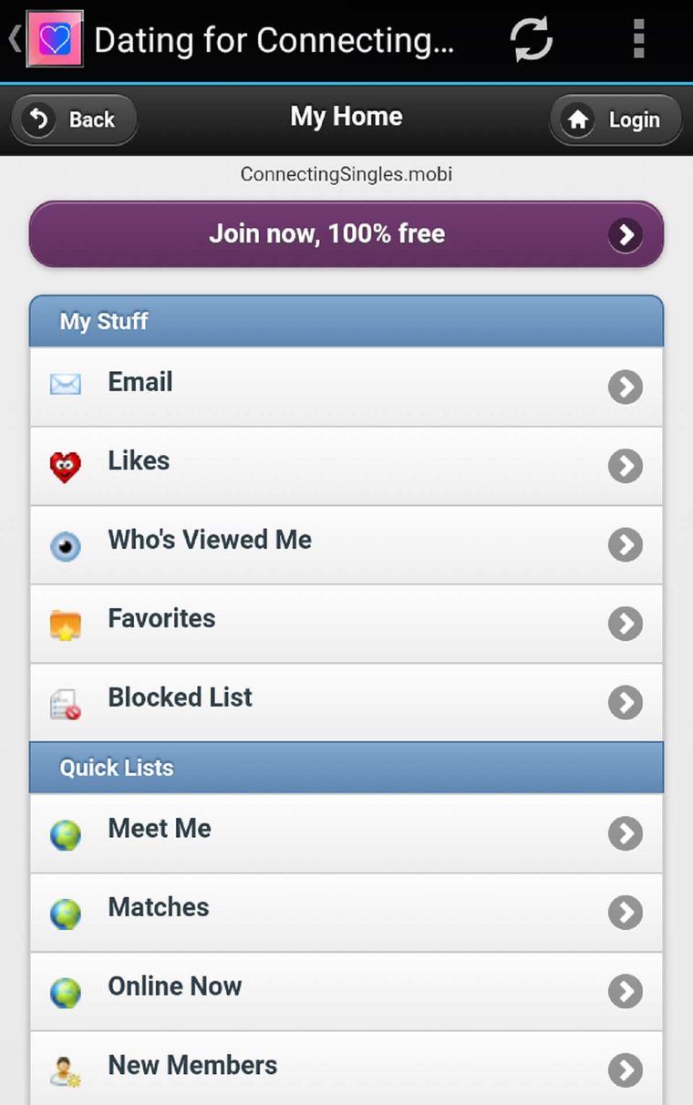 Connecting Singles App
