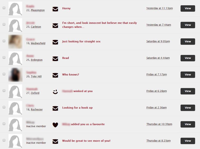 Cougar Date Messaging