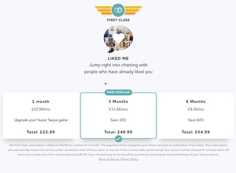 Screenshot of the Crosspaths prices