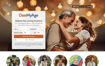 Screenshot of the DateMyAge.com website