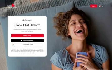 Screenshot of the Dating.com website