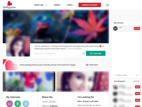 Dating.com Female Profile