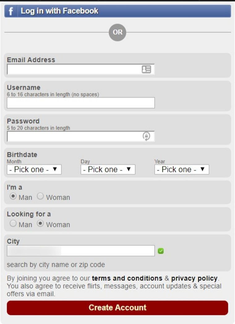 Dating For Seniors Registration