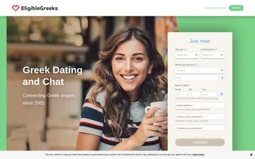 Screenshot of the Eligible Greeks website