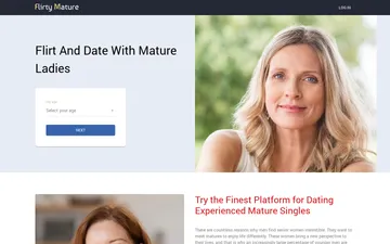Screenshot of the FlirtyMature website