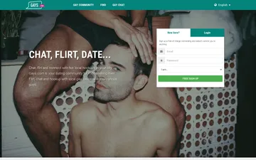Screenshot of the Gays.com website