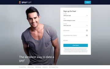 Screenshot of the GaysTryst website