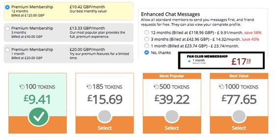 Screenshot of the Get It On prices