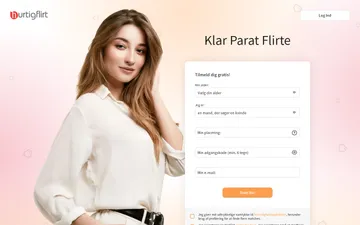 Screenshot of the HurtigFlirt website