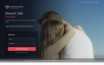 Screenshot of the Illicit Encounters website