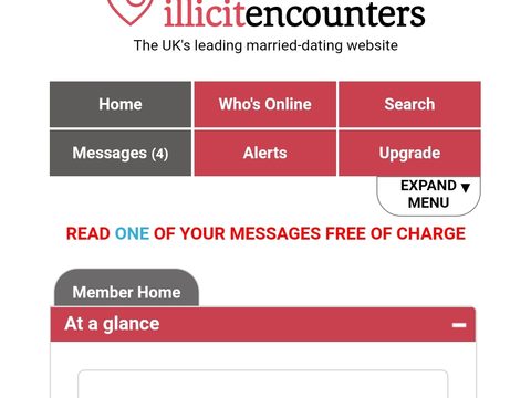 illicit encounters' display view on mobile browser