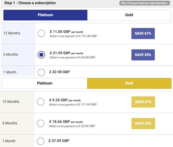 Screenshot of the Indonesian Cupid prices