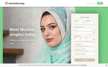 Screenshot of the IslamicMarriage website