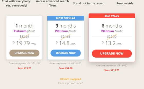 Screenshot of the IslamicMarriage prices