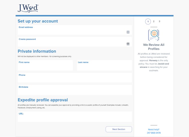 jwed sign up