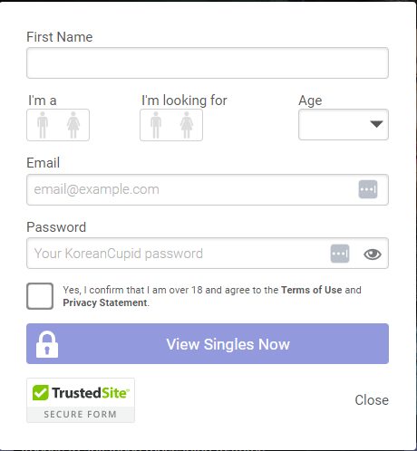 signing up