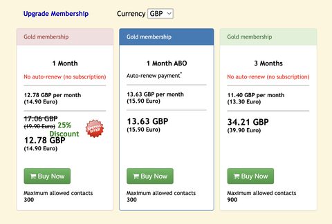 Screenshot of the LadyBoyKisses prices