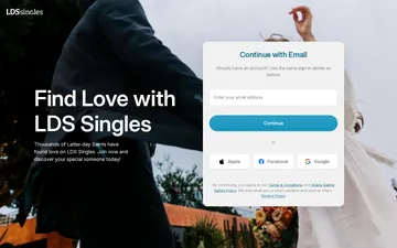 Screenshot of the LDS Singles website