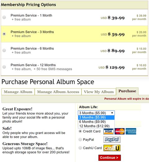 Screenshot of the Mehndi prices