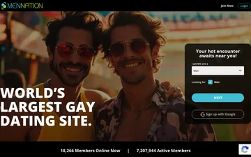 Screenshot of the Mennation website