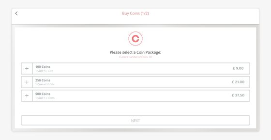 Screenshot of the Ohlala prices
