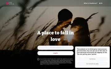 Screenshot of the OneAmour website