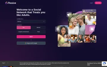 Screenshot of the Passion.com website