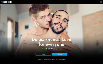 Screenshot of the PlanetRomeo website