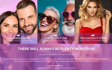 Screenshot of the Plenty More Fish website