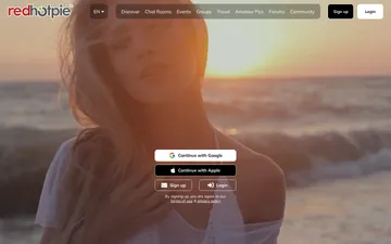 Screenshot of the Red Hot Pie website