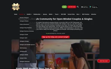 Screenshot of the SDC website