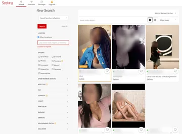 Screenshot of the Seeking Arrangement website