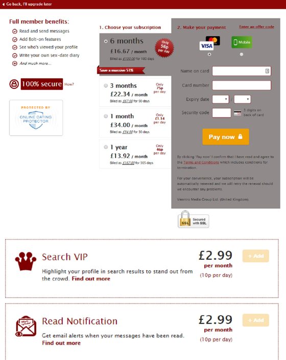 Screenshot of the SexInTheUK prices