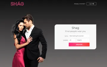 Screenshot of the Shag co uk website