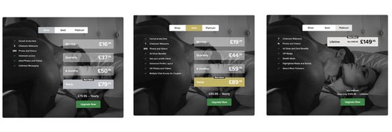 Screenshot of the Swinging Heaven prices