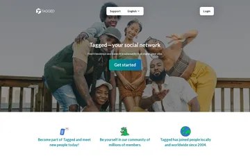 Screenshot of the Tagged website