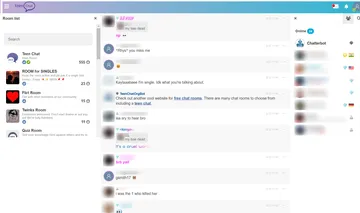 Screenshot of the TeenChat website