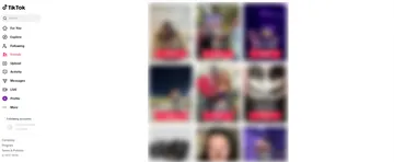 Screenshot of the TikTok website