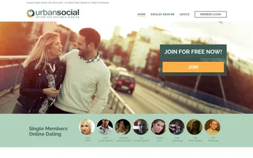 Screenshot of the UrbanSocial website
