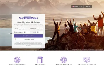 Screenshot of the YourTravelMates website